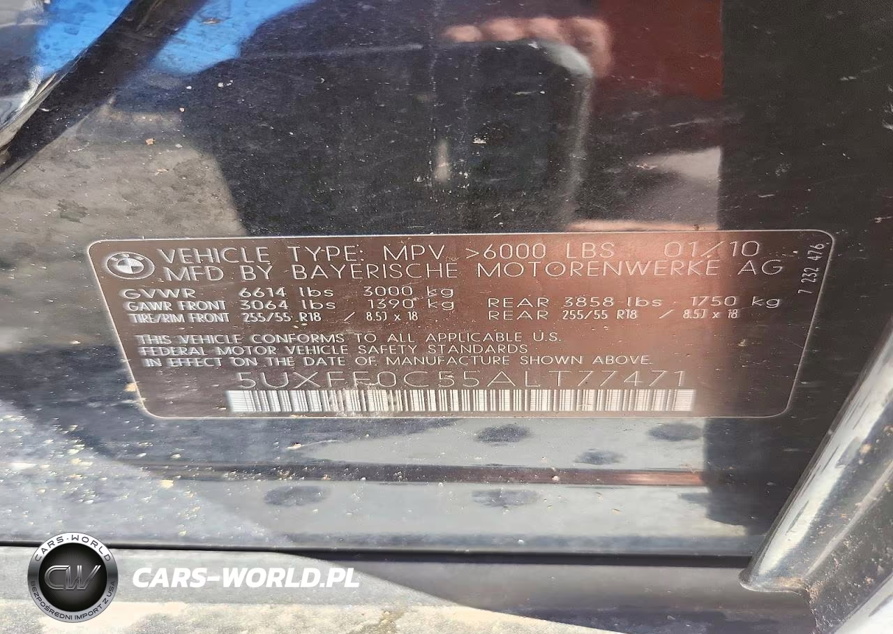 2010 BMW X5 xDrive35D VIN:5UXFF0C55ALT77471 - 13