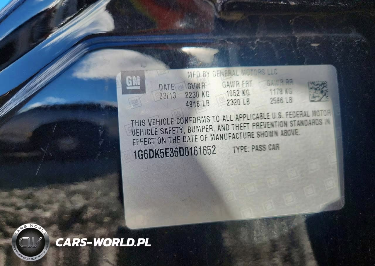 2013 Cadillac Cts Performance Collection VIN:1G6DK5E36D0161652 - 12