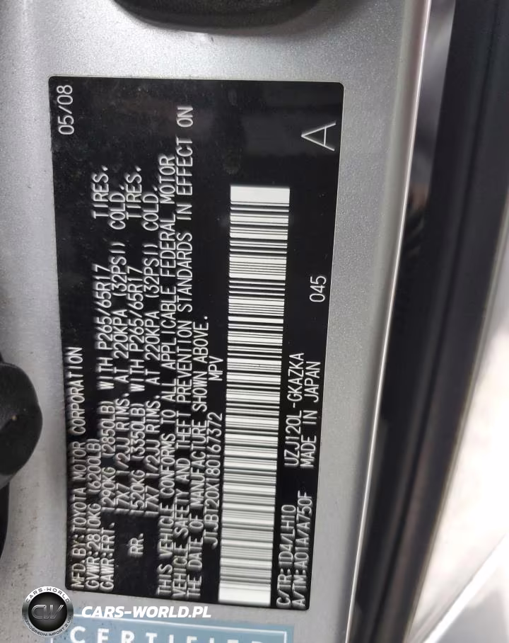 2008 Lexus Gx 470 VIN:JTJBT20X180167372 - 14