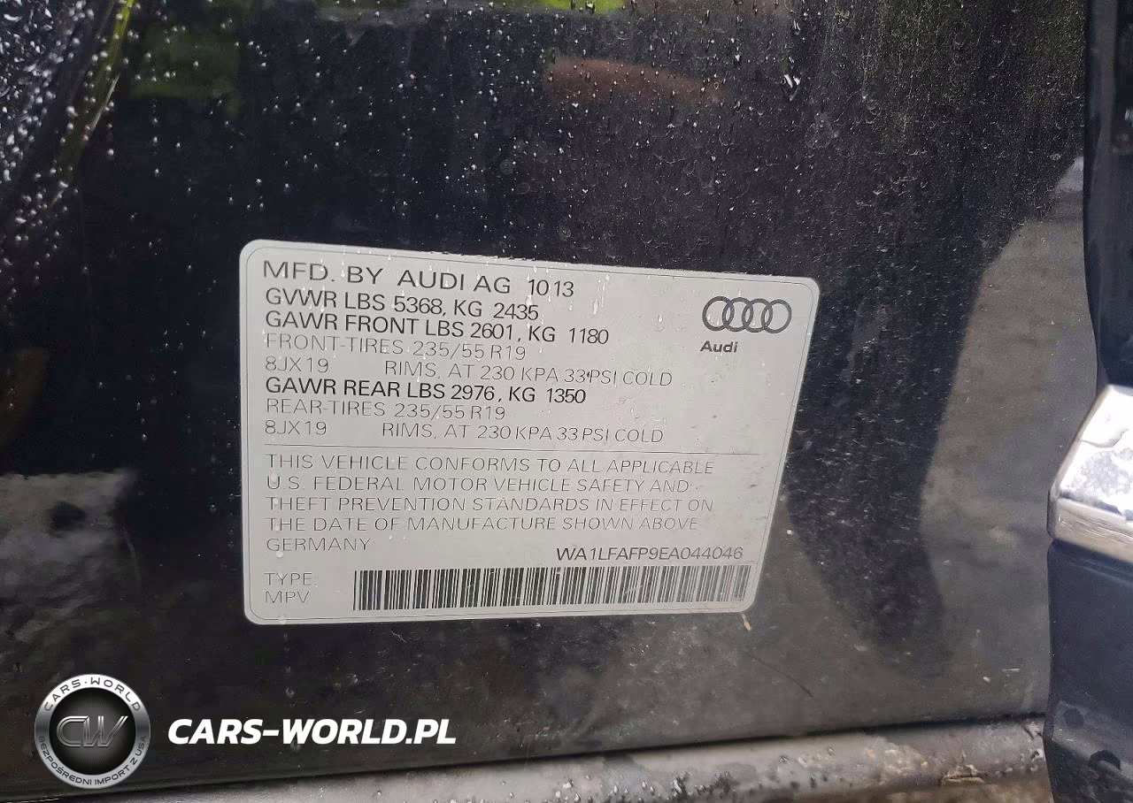 2014 Audi Q5 Premium Plus VIN:WA1LFAFP9EA044046 - 13