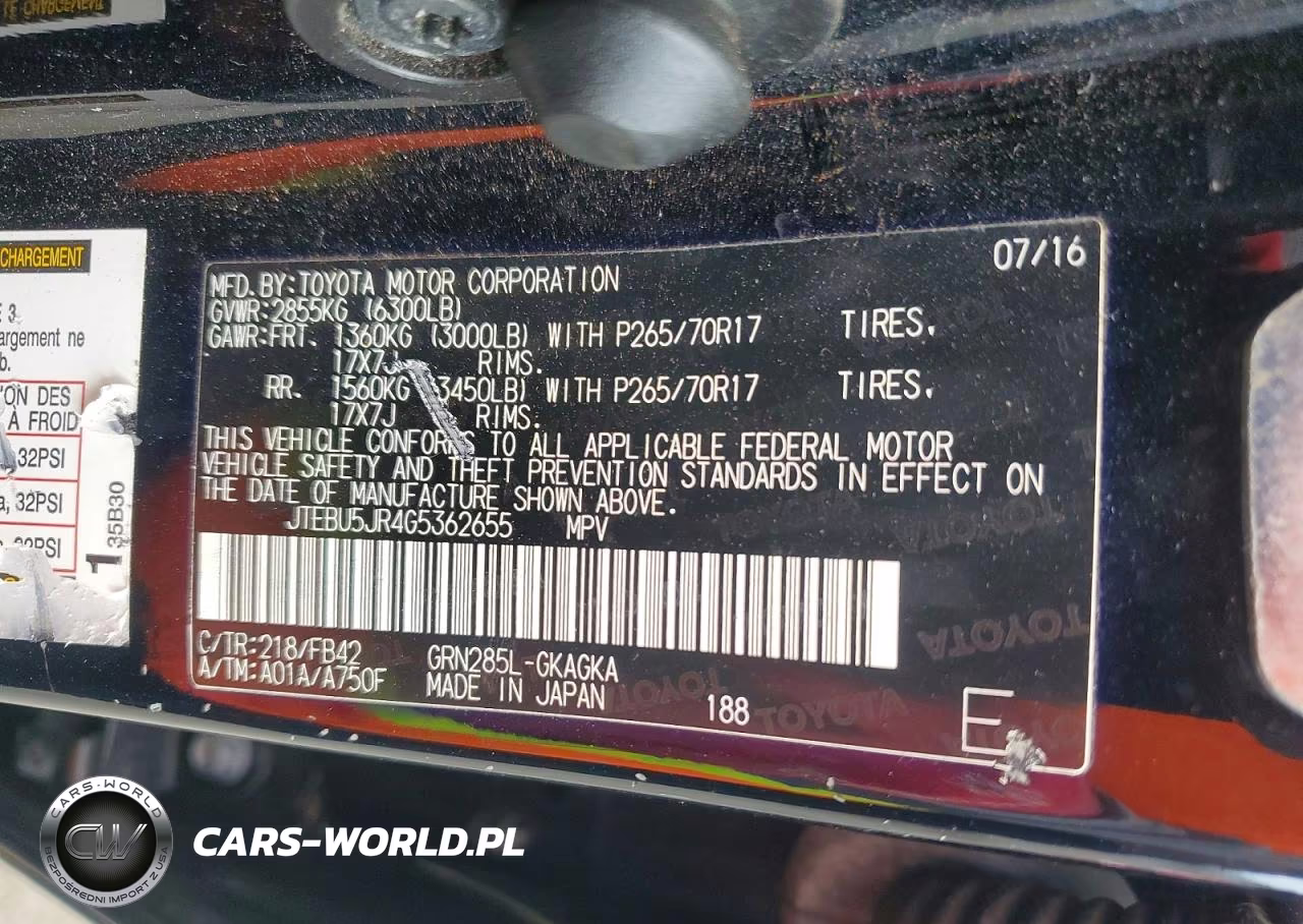 2016 Toyota 4Runner Sr5 VIN:JTEBU5JR4G5362655 - 13