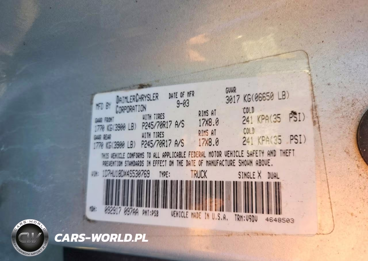 2004 Dodge Ram 1500 St VIN:1D7HU18DX4S530769 - 12
