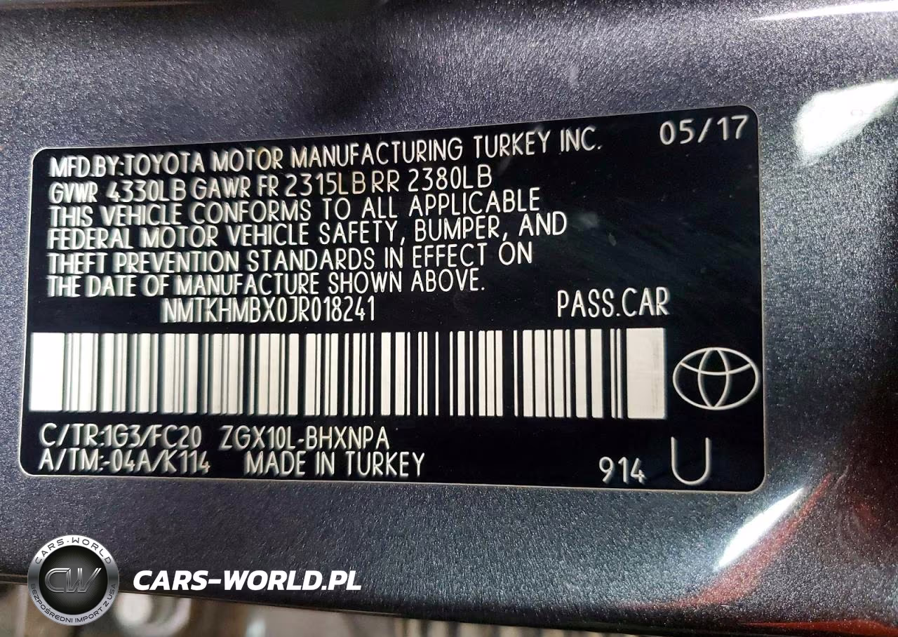 2018 Toyota C-Hr Xle VIN:NMTKHMBX0JR018241 - 13