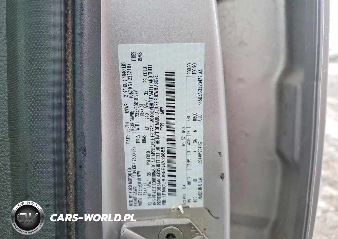 2015 Ford Escape Titanium VIN:1FMCU9J95FUA19885 - 13