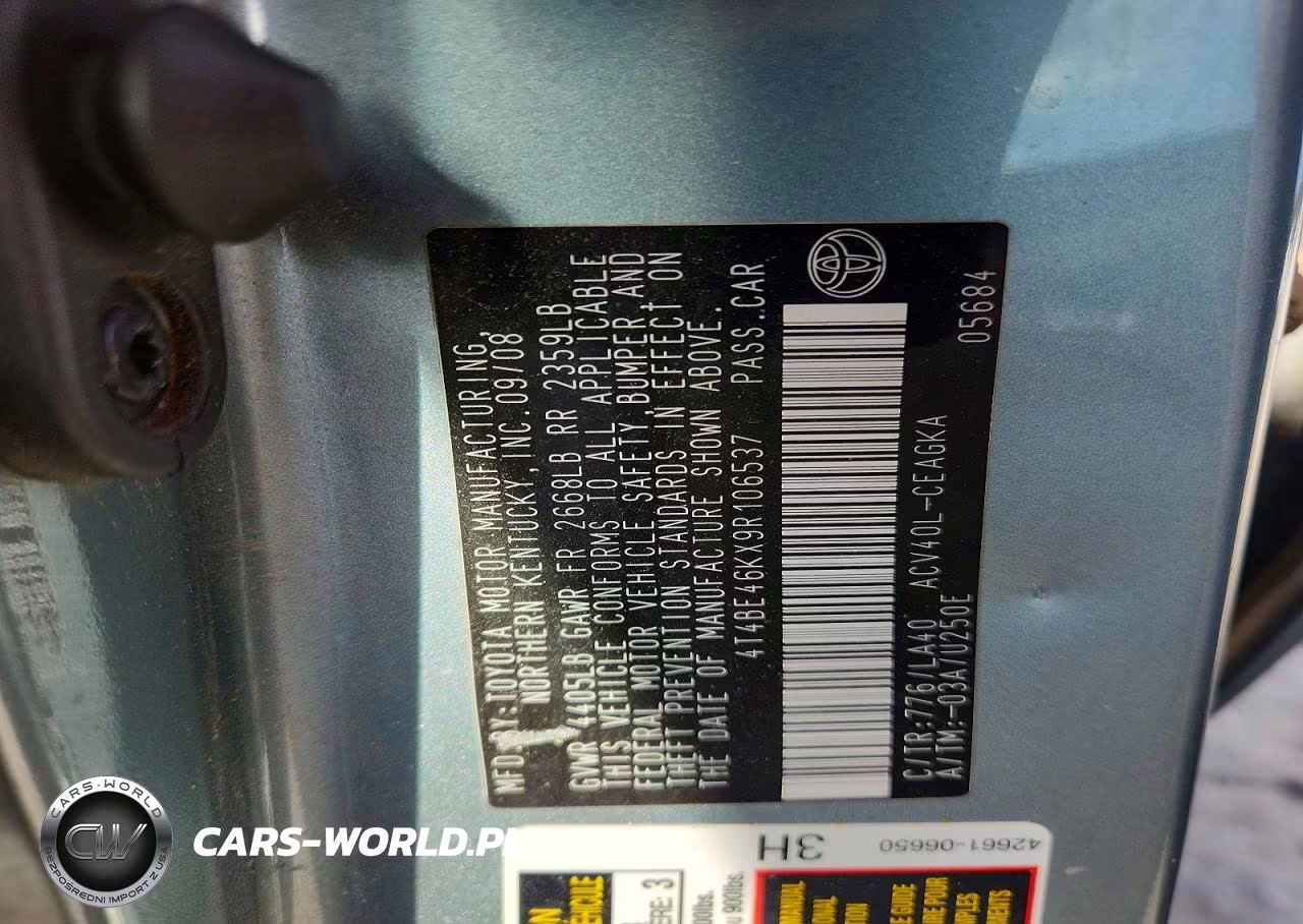 2009 Toyota Camry Xle VIN:4T4BE46KX9R106537 - 12