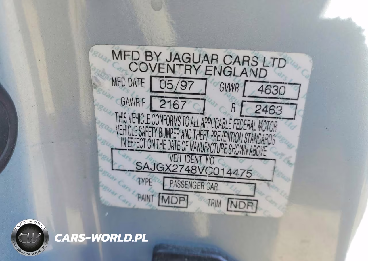 1997 Jaguar Xk8 VIN:SAJGX2748VC014475 - 12