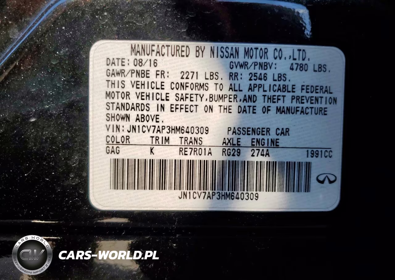 2017 Infiniti Q50 Base VIN:JN1CV7AP3HM640309 - 12