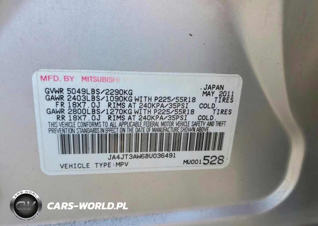 2011 Mitsubishi Outlander Se VIN:JA4JT3AW6BU036491 - 13