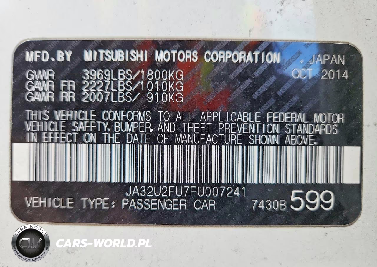 2015 Mitsubishi Lancer Es VIN:JA32U2FU7FU007241 - 12