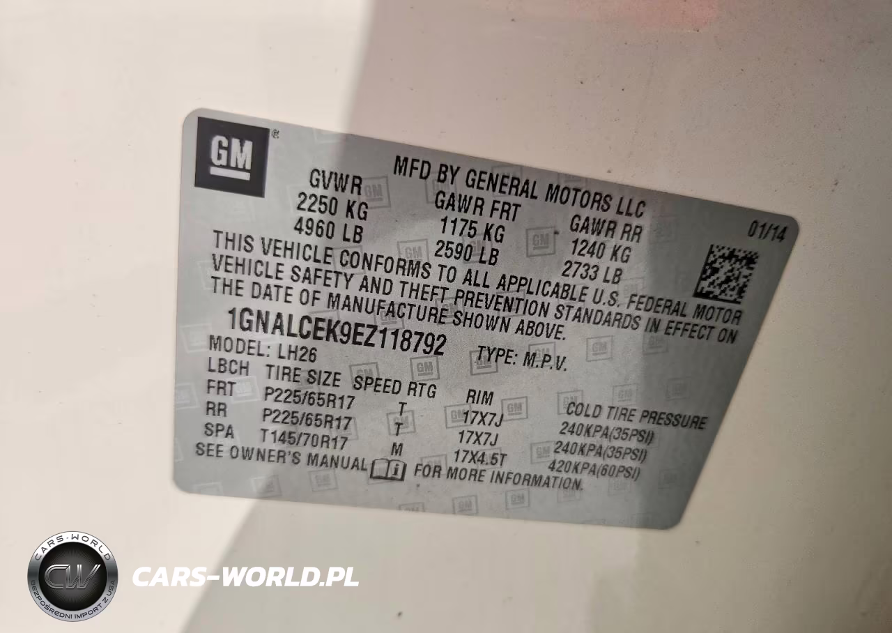2014 Chevrolet Equinox Lt VIN:1GNALCEK9EZ118792 - 13