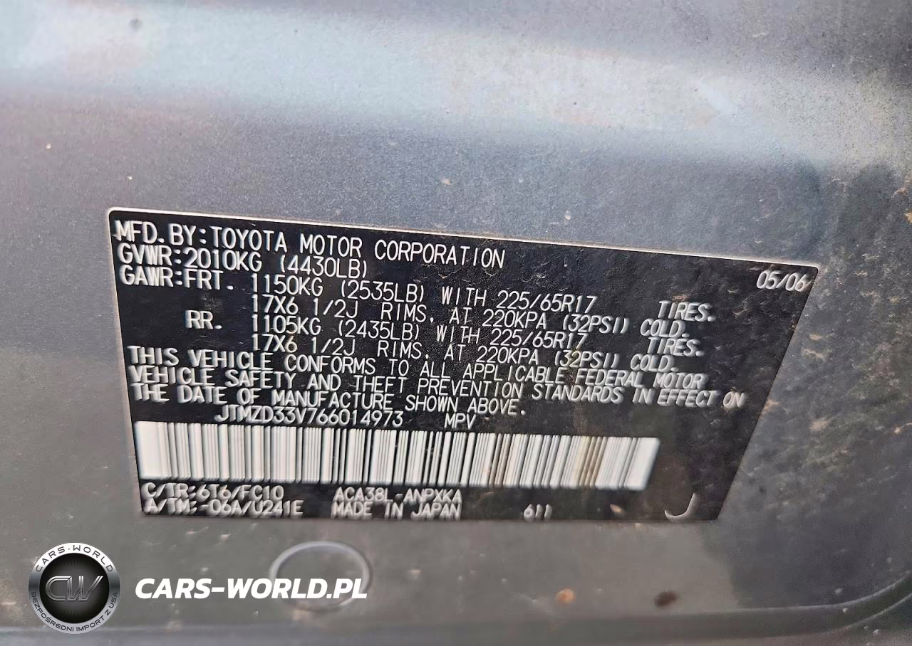 2006 Toyota Rav4 Base VIN:JTMZD33V766014973 - 13