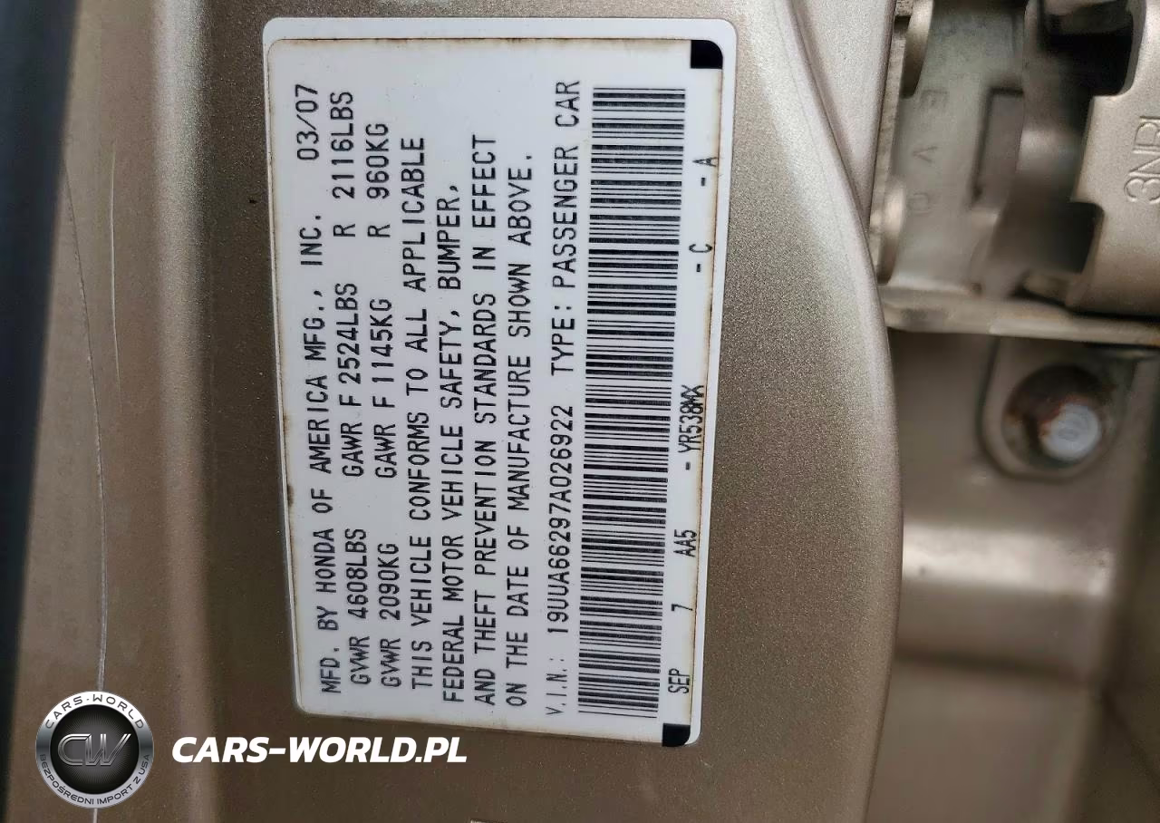 2007 Acura Tl VIN:19UUA66297A026922 - 12