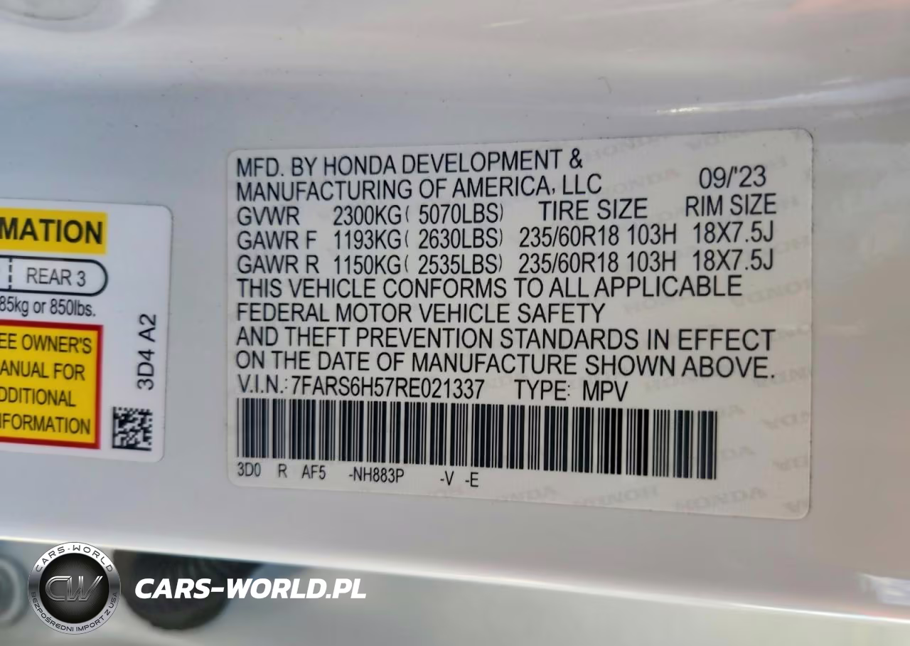 2024 Honda Cr-V Sport VIN:7FARS6H57RE021337 - 13