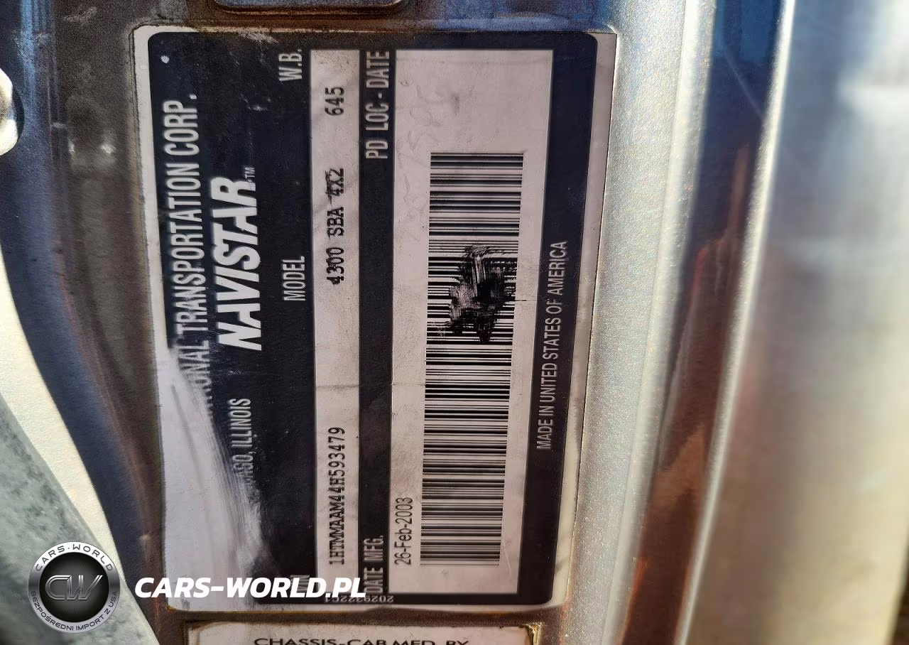 2004 International 4300 Box Truck VIN:1HTMMAAM44H593479 - 13