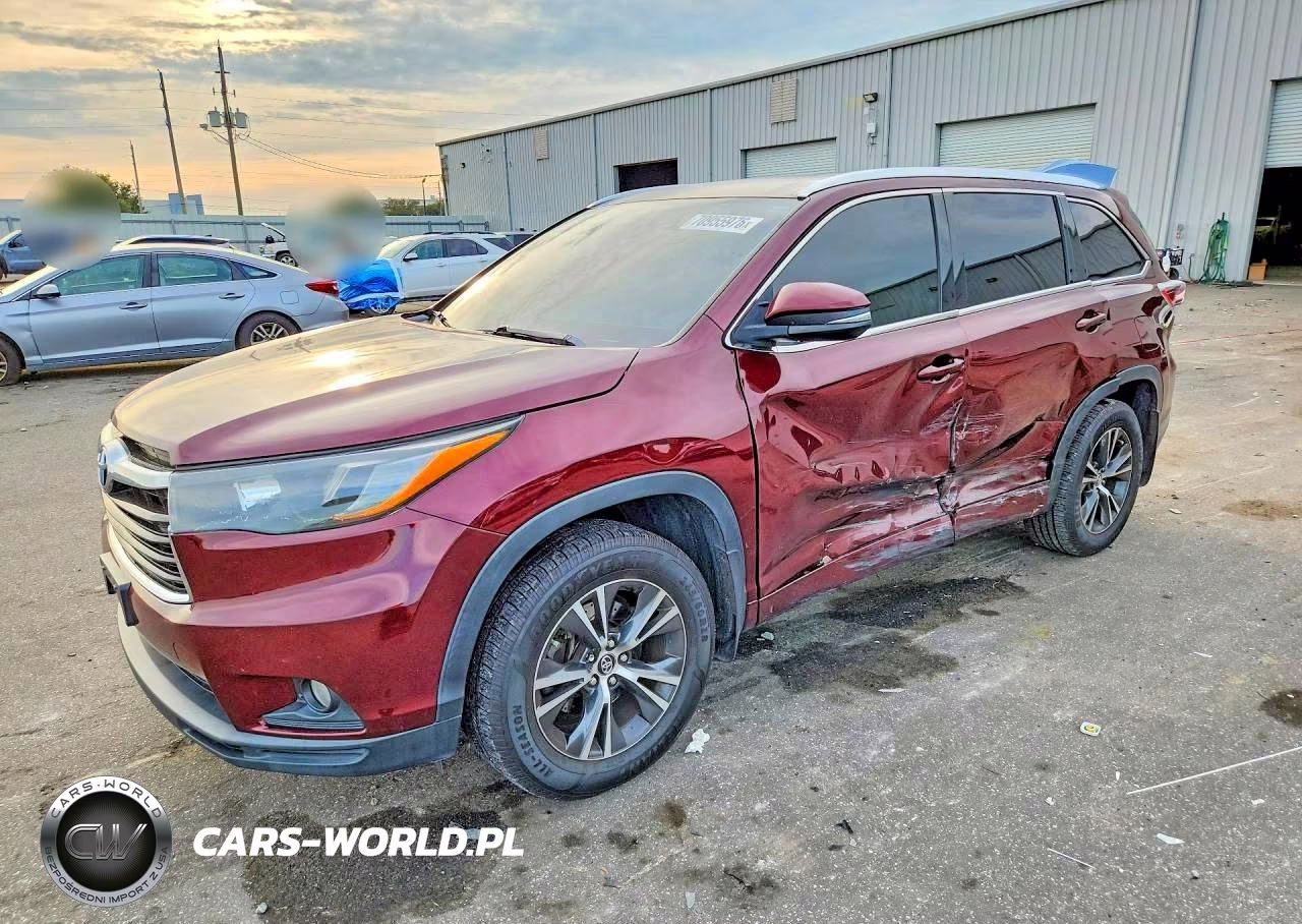 2016 Toyota Highlander Xle VIN:5TDJKRFHXGS340280 - 1