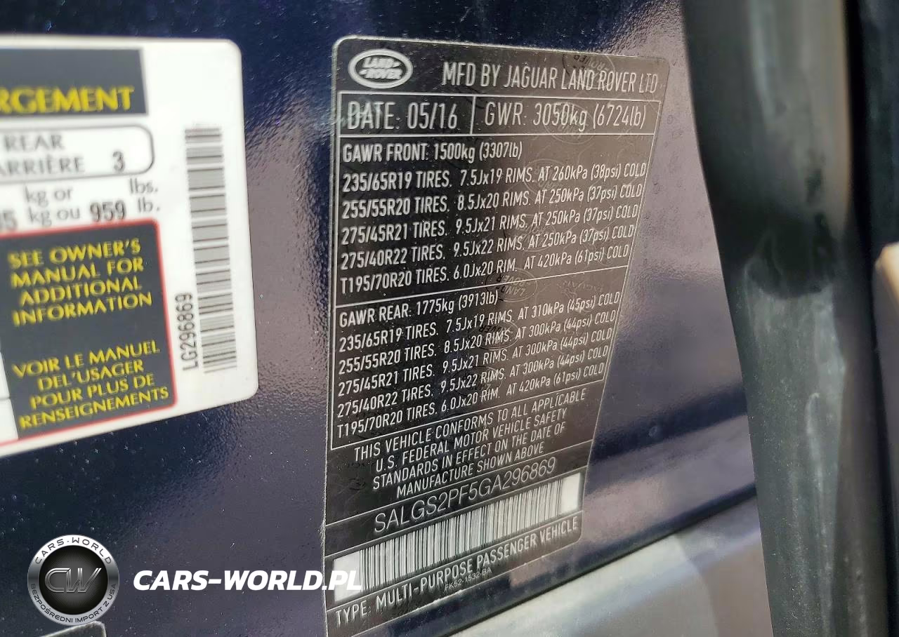 2016 Land Rover Range Rover Hse VIN:SALGS2PF5GA296869 - 13