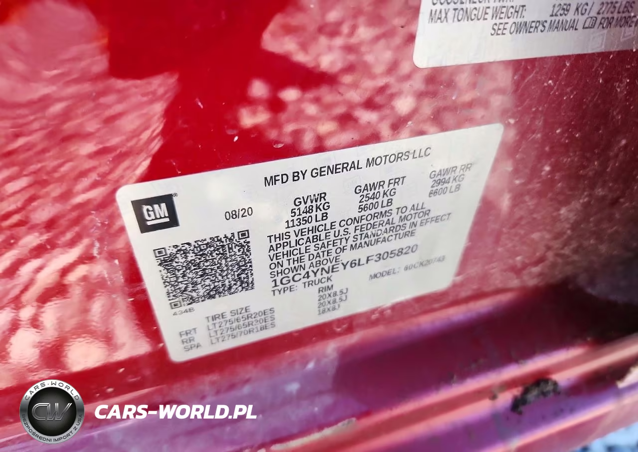 2020 Chevrolet Silverado K2500 Heavy Duty Lt VIN:1GC4YNEY6LF305820 - 12