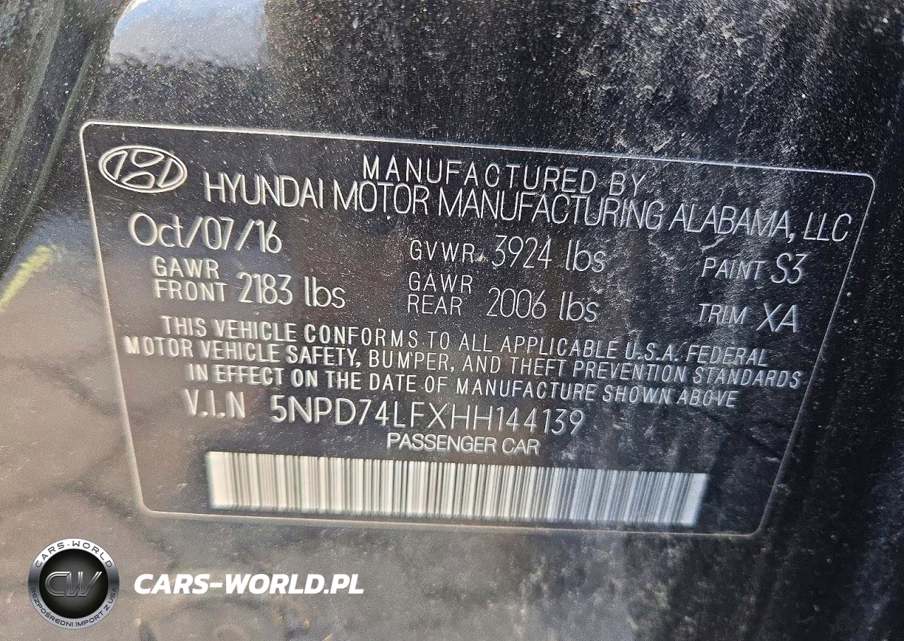 2017 Hyundai Elantra Se VIN:5NPD74LFXHH144139 - 12