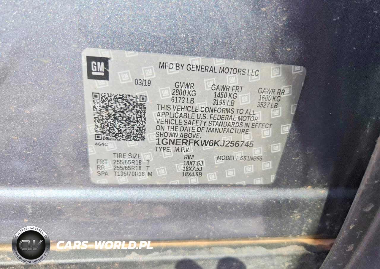 2019 Chevrolet Traverse Ls VIN:1GNERFKW6KJ256745 - 13