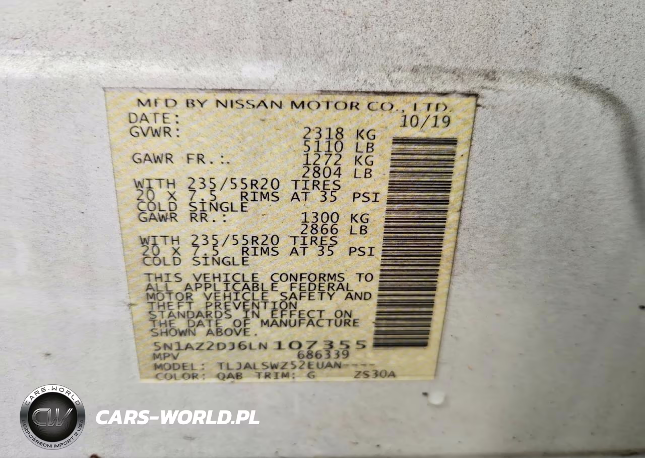 2020 Nissan Murano Platinum VIN:5N1AZ2DJ6LN107355 - 14