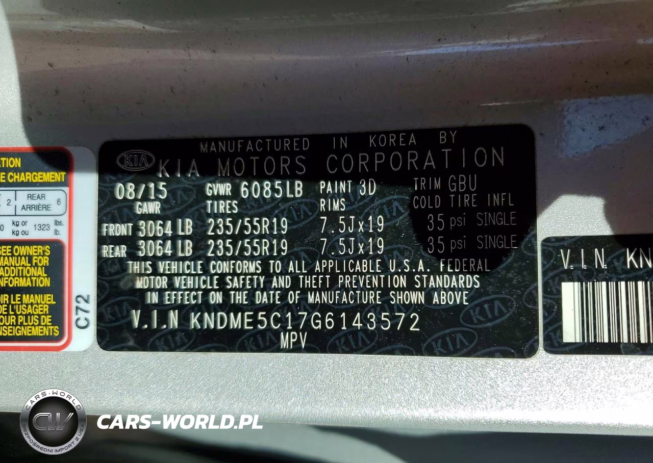 2016 Kia Sedona Sxl VIN:KNDME5C17G6143572 - 13