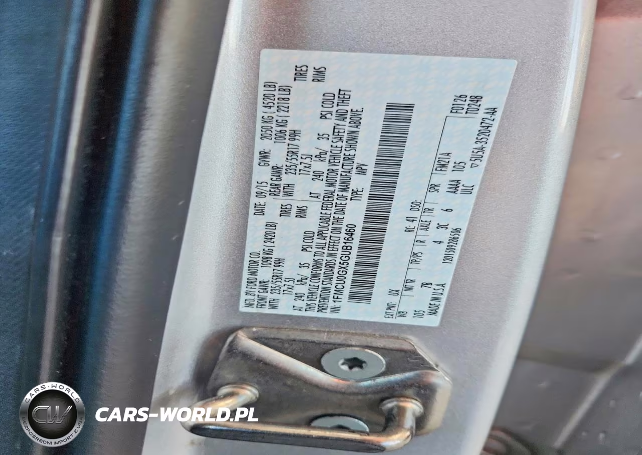 2016 Ford Escape Se VIN:1FMCU0GX5GUB16460 - 12