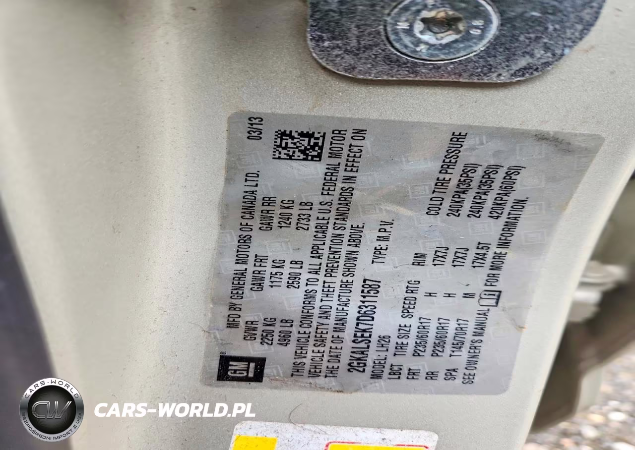 2013 GMC Terrain Sle VIN:2GKALSEK7D6311587 - 14