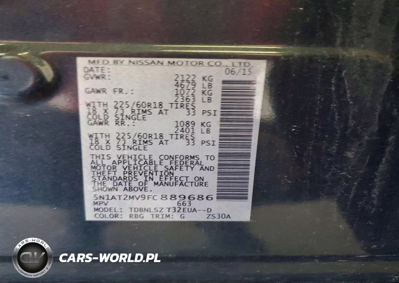 2015 Nissan Rogue Sl VIN:5N1AT2MV9FC889686 - 13