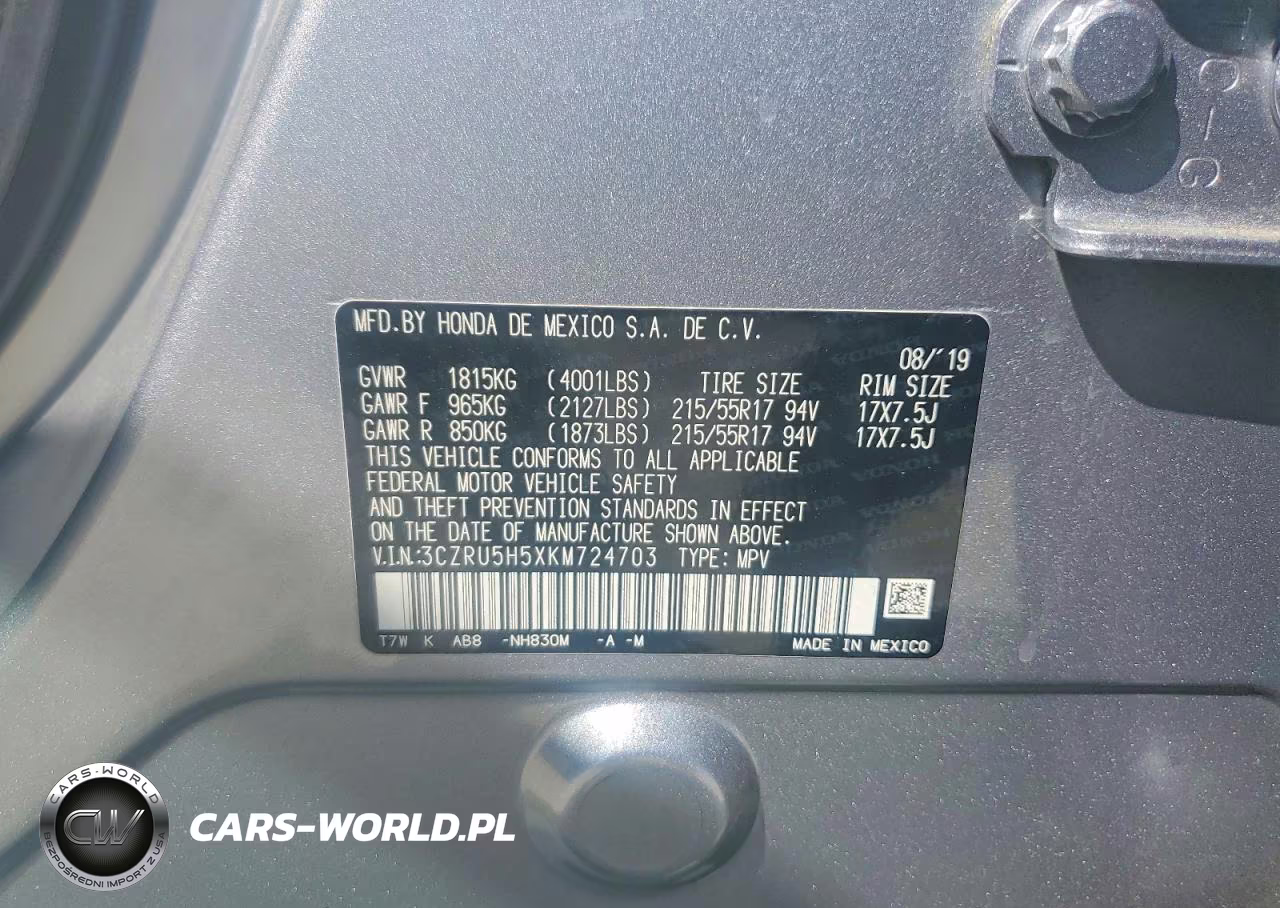 2019 Honda Hr-V Ex VIN:3CZRU5H5XKM724703 - 13