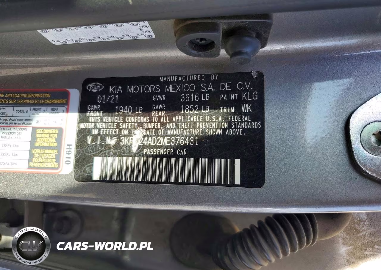 2021 Kia Rio S VIN:3KPA24AD2ME376431 - 13