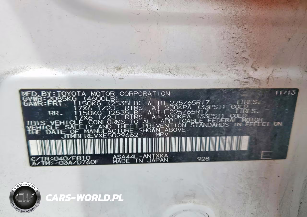 2014 Toyota Rav4 Le VIN:JTMBFREVXE5029662 - 13