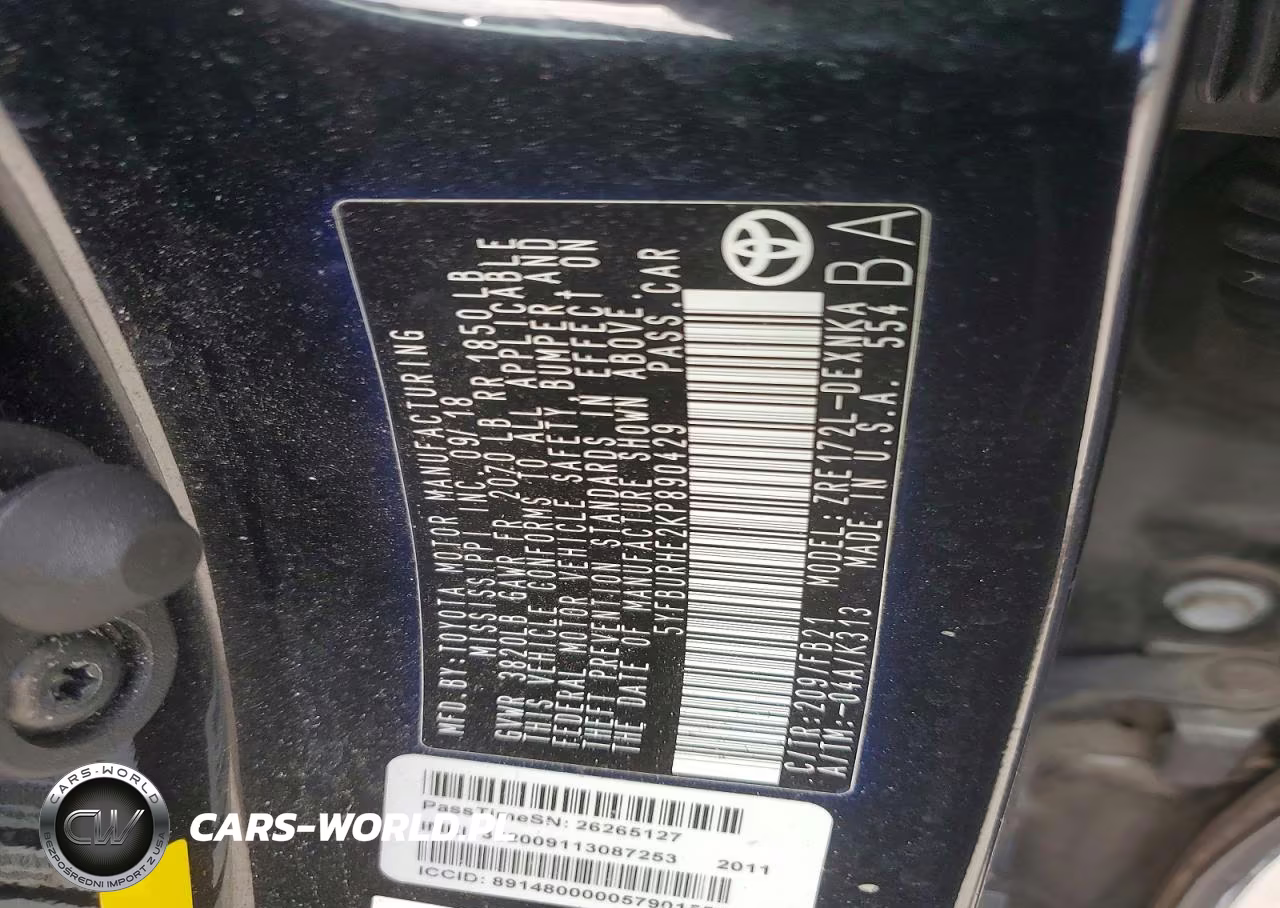 2019 Toyota Corolla Le VIN:5YFBURHE2KP890429 - 12