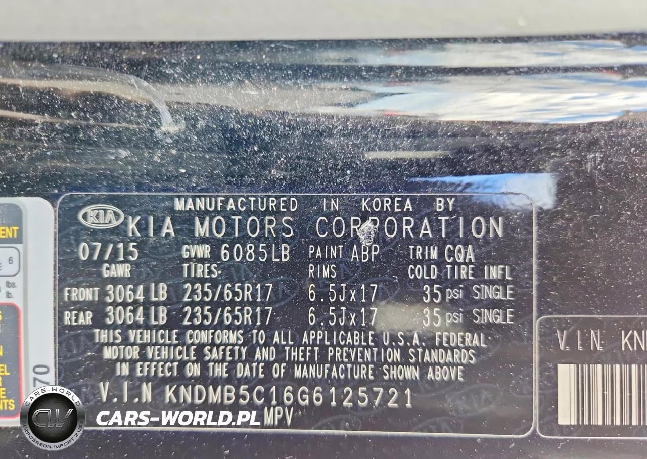2016 Kia Sedona Lx VIN:KNDMB5C16G6125721 - 13