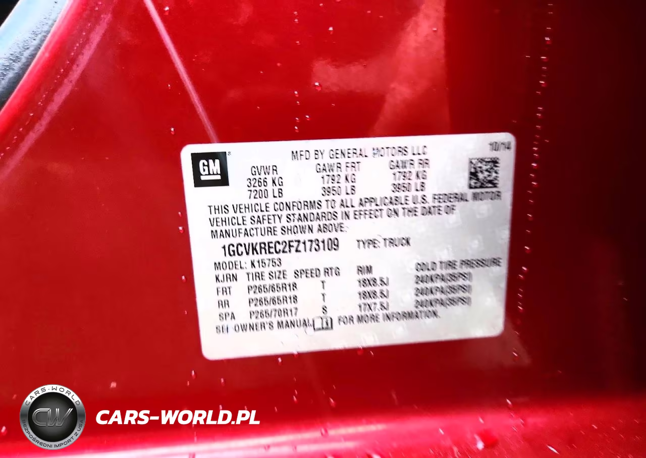 2015 Chevrolet Silverado K1500 Lt VIN:1GCVKREC2FZ173109 - 12