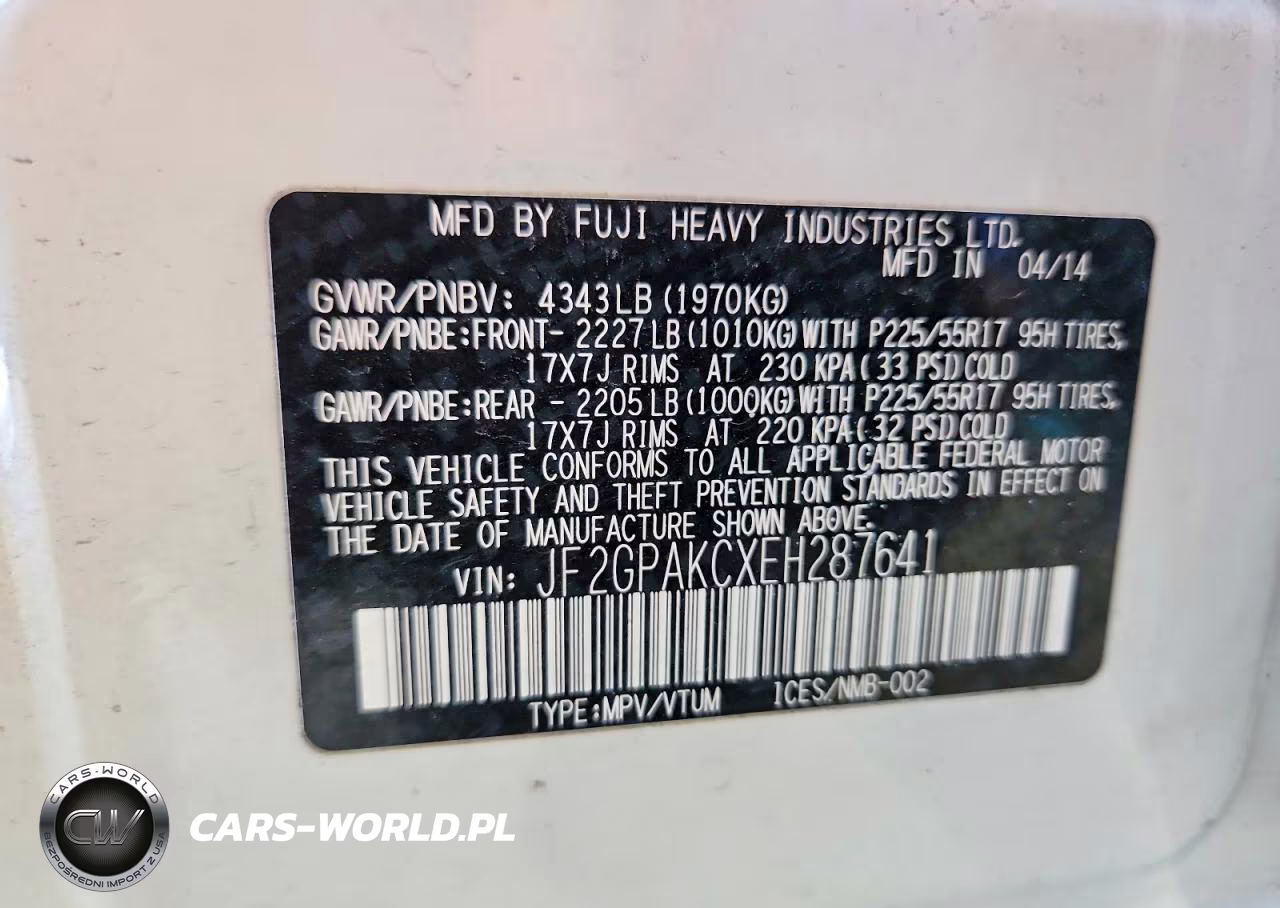 2014 Subaru Xv Crosstrek 2.0 Limited VIN:JF2GPAKCXEH287641 - 13
