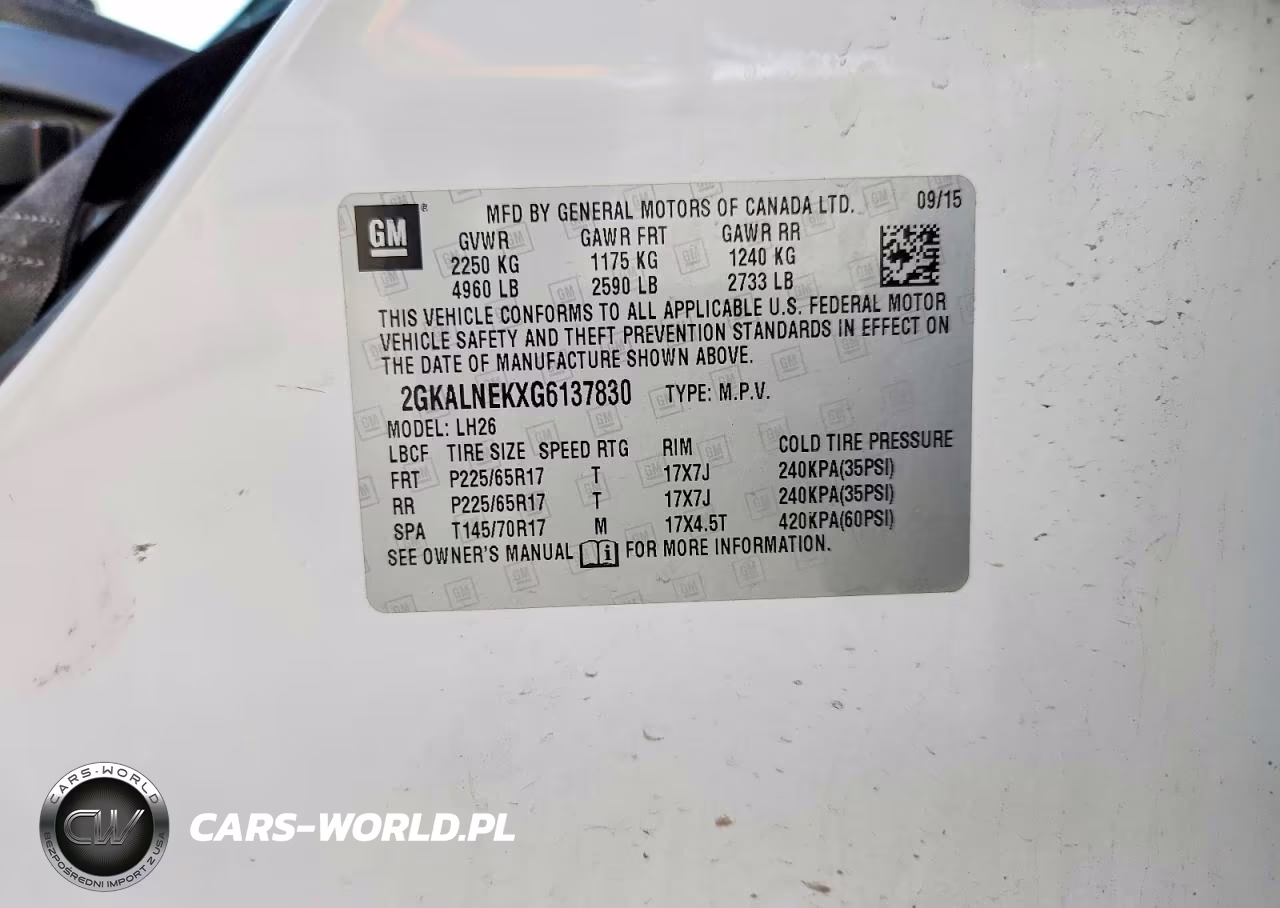 2016 GMC Terrain Sle VIN:2GKALNEKXG6137830 - 12