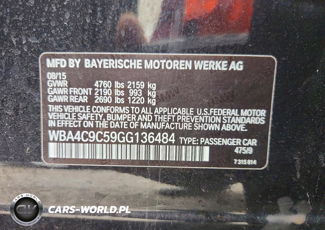 2016 BMW 428 Xi Gran Coupe Sulev VIN:WBA4C9C59GG136484 - 12