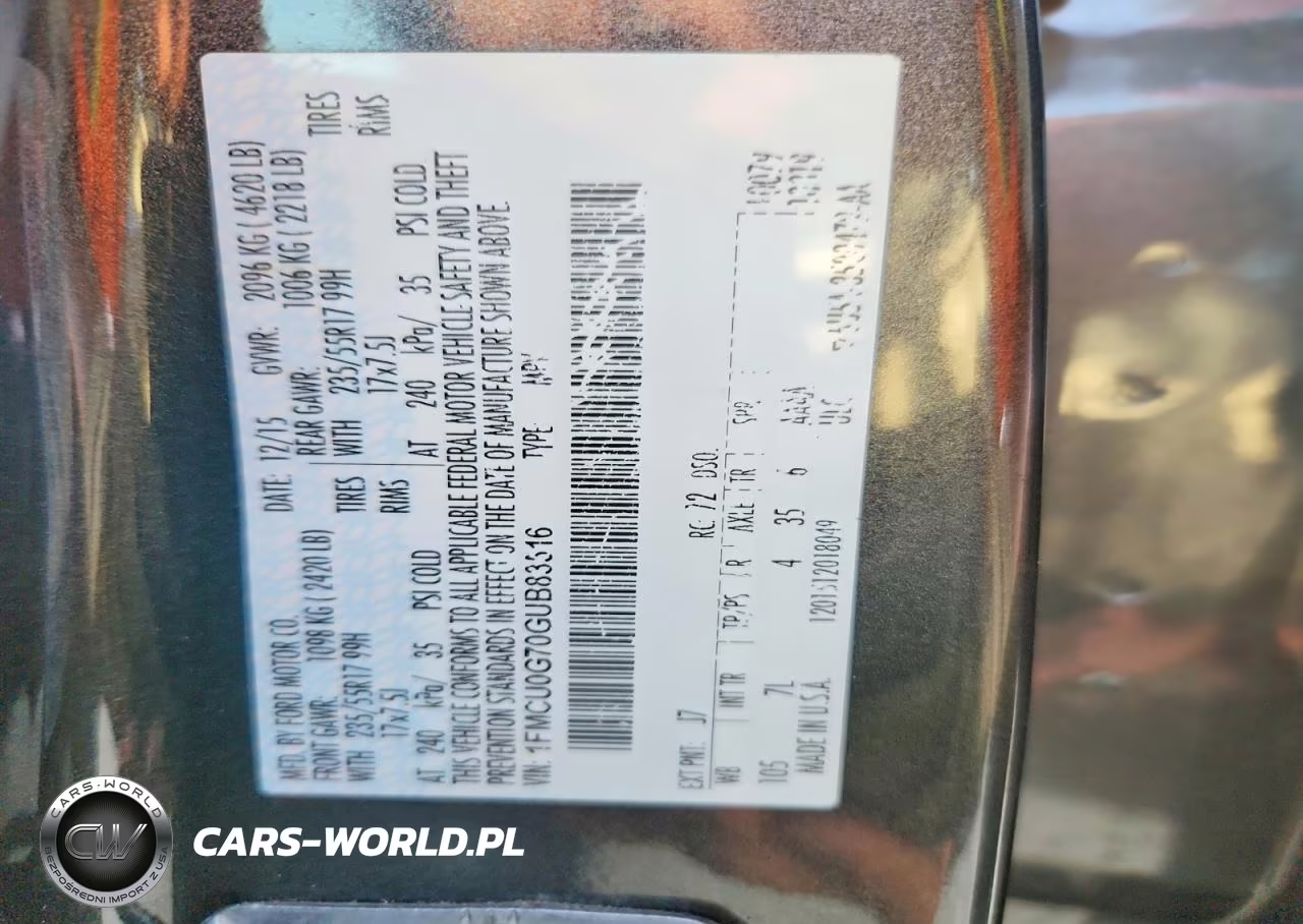 2016 Ford Escape Se VIN:1FMCU0G70GUB83516 - 13