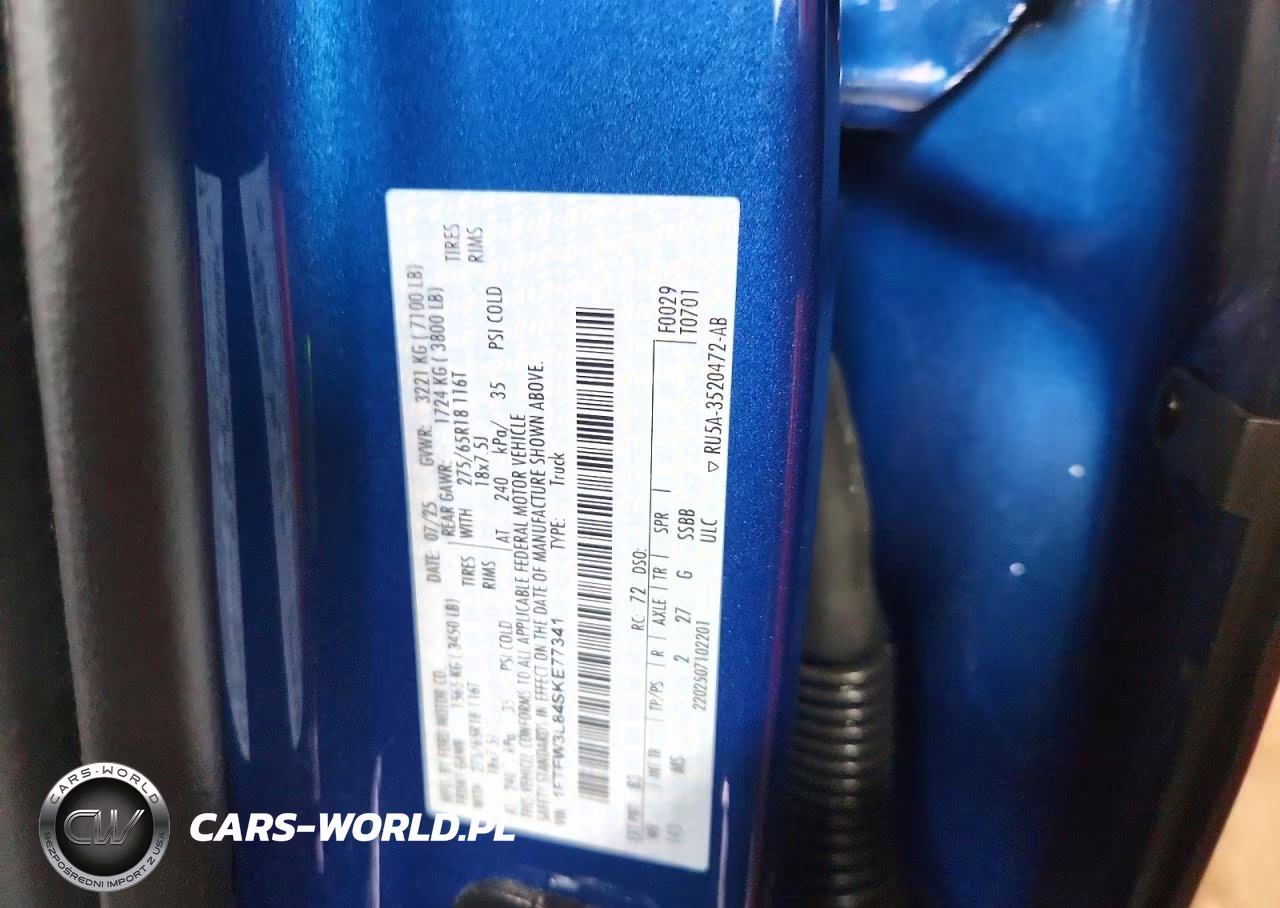 2025 Ford F150 VIN:1FTFW3L84SKE77341 - 13