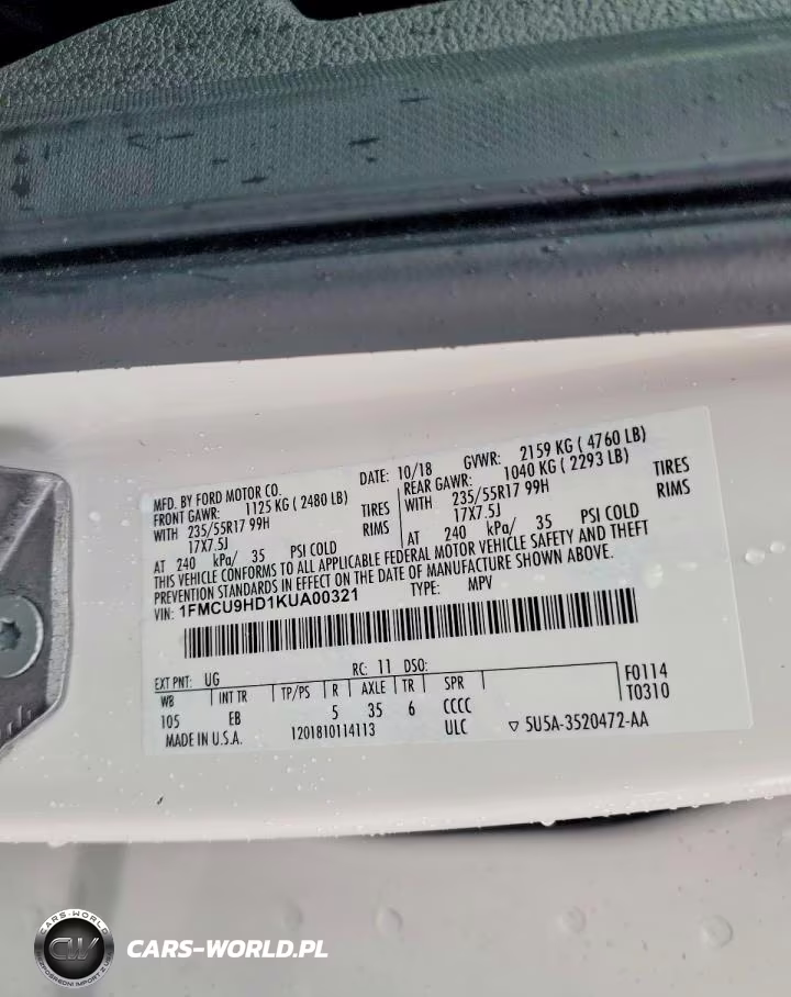 2019 Ford Escape Sel VIN:1FMCU9HD1KUA00321 - 13