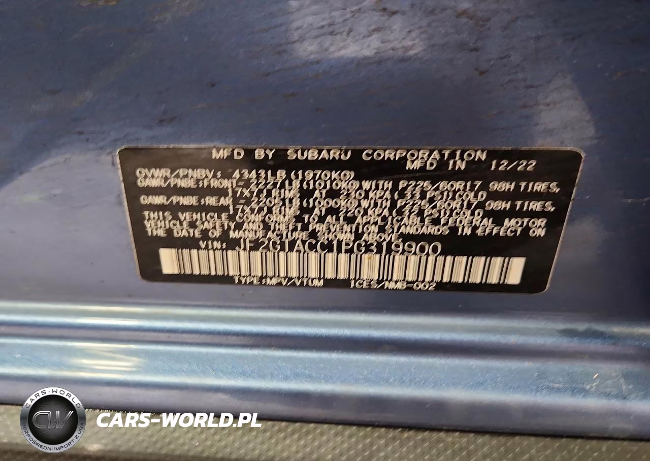 2023 Subaru Crosstrek Premium VIN:JF2GTACC1PG319900 - 12