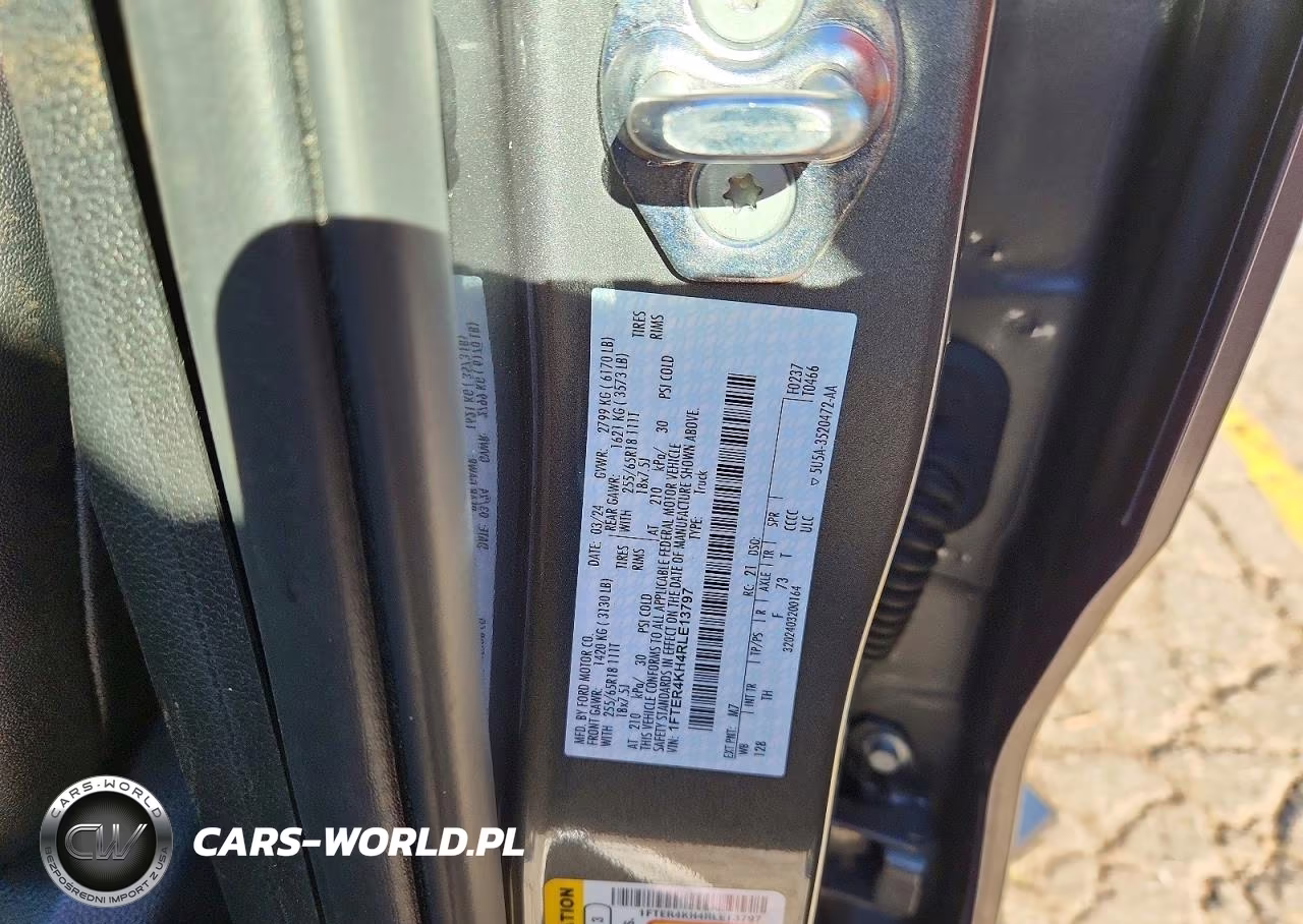 2024 Ford Ranger Lariat VIN:1FTER4KH4RLE13797 - 13