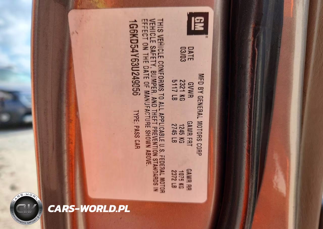 2003 Cadillac Deville VIN:1G6KD54Y63U249056 - 12