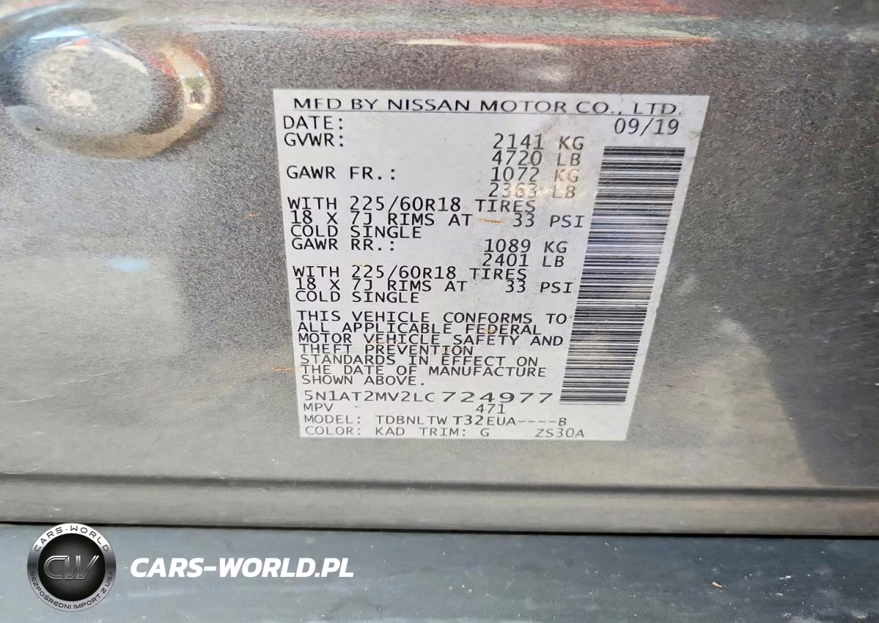 2020 Nissan Rogue Sv VIN:5N1AT2MV2LC724977 - 13