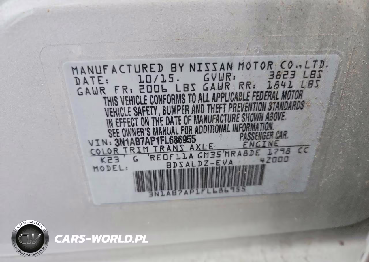 2015 Nissan Sentra Sv VIN:3N1AB7AP1FL686955 - 13