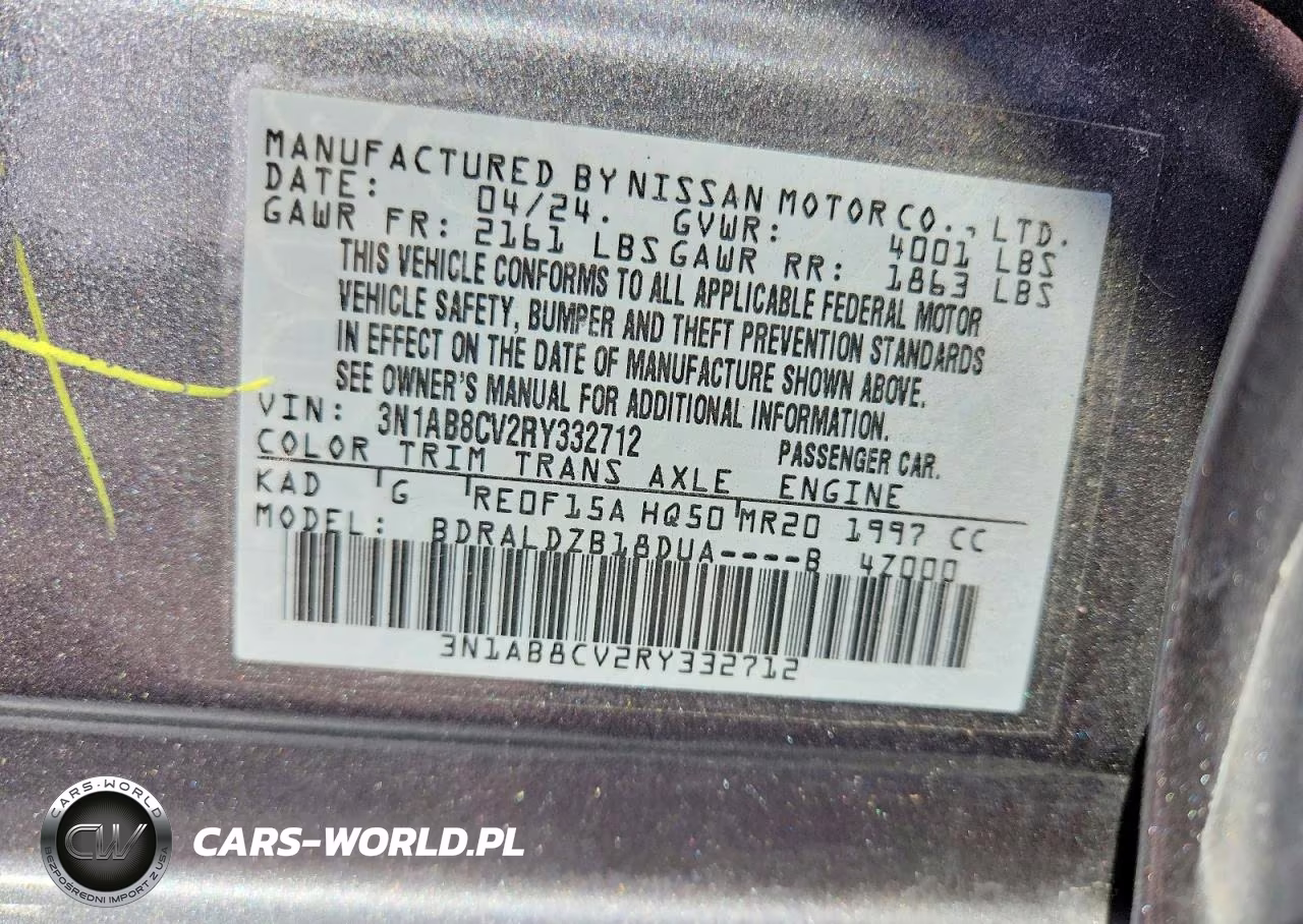 2024 Nissan Sentra Sv VIN:3N1AB8CV2RY332712 - 13