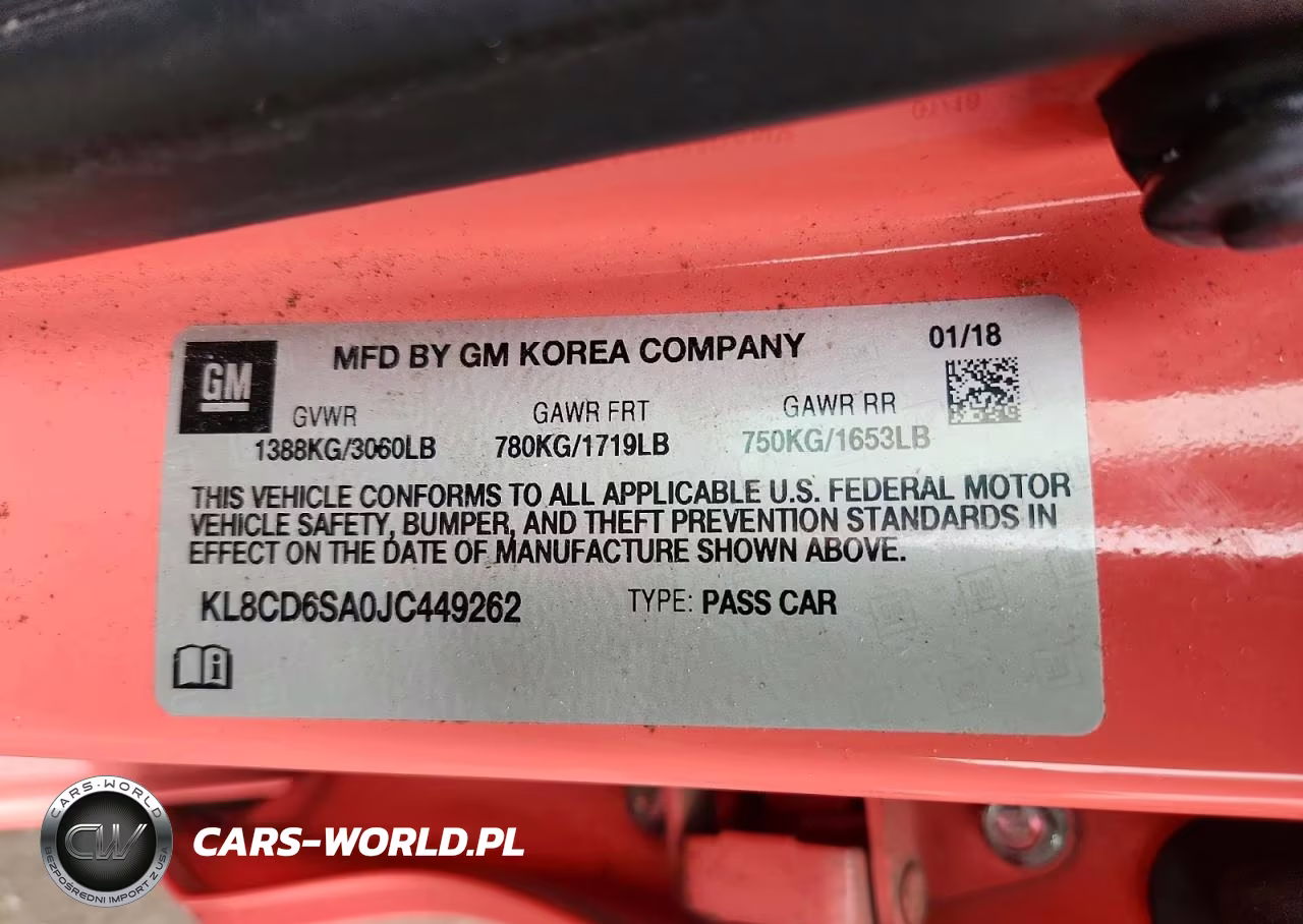2018 Chevrolet Spark 1Lt VIN:KL8CD6SA0JC449262 - 13