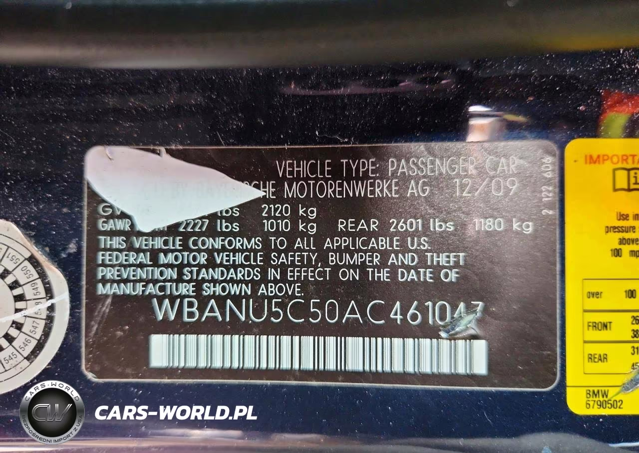 2010 BMW 528 I VIN:WBANU5C50AC461047 - 12