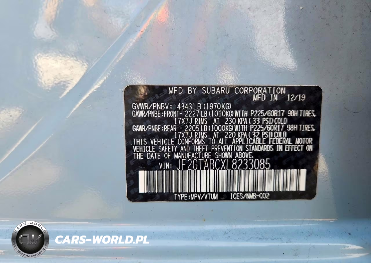 2020 Subaru Crosstrek VIN:JF2GTABCXL8233085 - 14