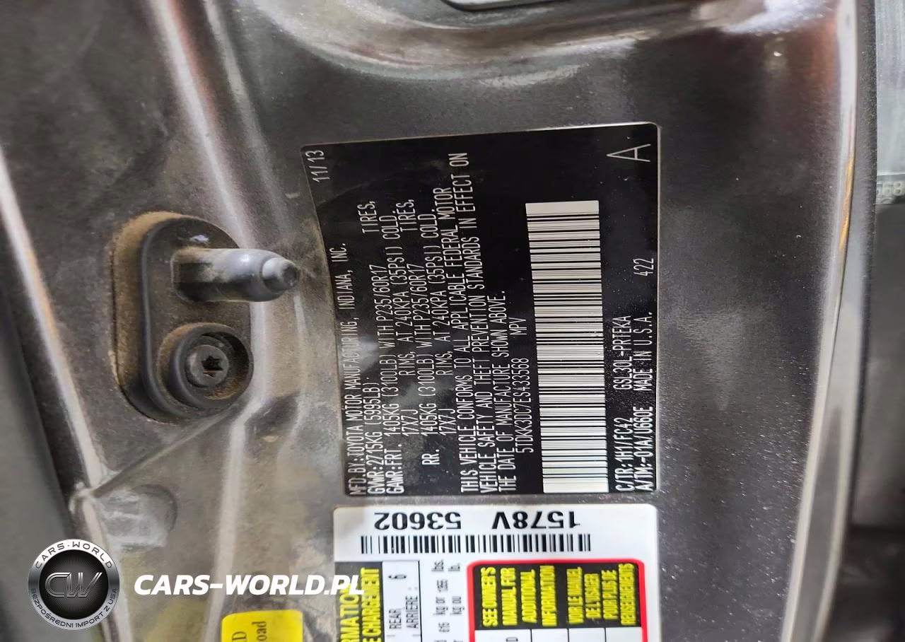 2014 Toyota Sienna Le VIN:5TDKK3DC7ES433568 - 13